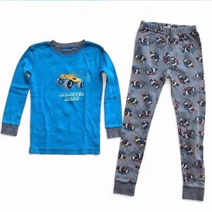 🏎️ Kirkland Boys Size 8 Organic Cotton Monster Truck PJ Set